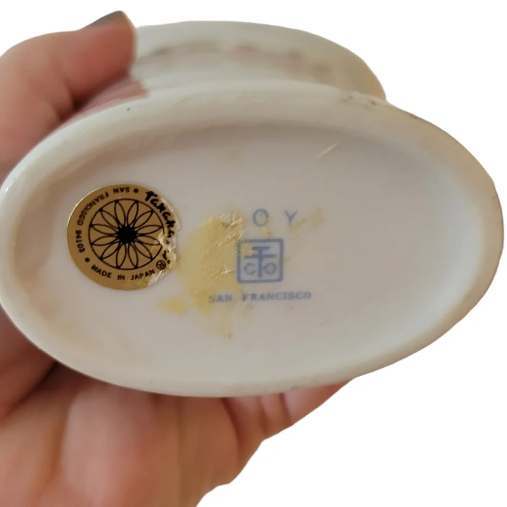 Takahashi Joy Floral Toothbrush Holder Cup Porcelain